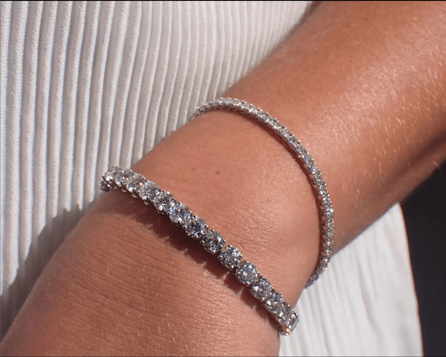 Bracelet 16 carats diamants création sur-mesure et diamants certifiés GVS1
